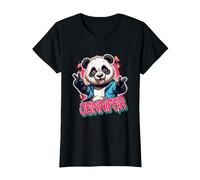 Jennifer - Joli prénom de Fille avec Un Panda Mignon T-Shirt, Femme, Noir, L