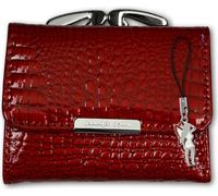 Jennifer Jones Cuir Femme Mini-portefeuille rouge Protection RFID OPJ119R