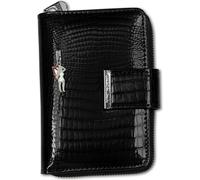 Jennifer Jones Femme RFID Blocker Portefeuille noir en cuir Croco D2OPJ711S