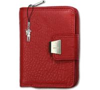 Jennifer Jones Portefeuille en cuir rouge pour femme 12.5x3.5x9cm OPJ708R