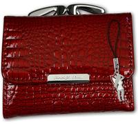 Jennifer Jones RFID Blocker Cuir véritable Femme Mini-portefeuille rouge 9.5x2x8cm y compris pendentif fée D2OPJ119R