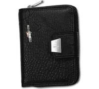 Jennifer Jones RFID Blocker Portefeuille en cuir véritable pour femme noir 12.5x3.5x9cm D2OPJ708S