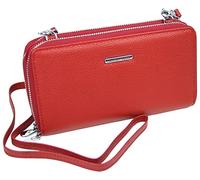 Jennifer Jones - Sac à Main en Cuir avec Compartiment pour téléphone Portable 2 en 1, avec Protection RFID, Rouge