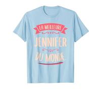 Jennifer Le Meilleur du Monde pour Jennifer T-Shirt, Homme, Bleu Céleste, XL