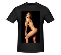 Jennifer Music Lopez T-shirt d'été en coton à col rond et manches courtes pour homme Noir, Noir , XXL