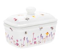Jennifer Rose Gallery - Beurrier en porcelaine avec couvercle - Motif abeilles