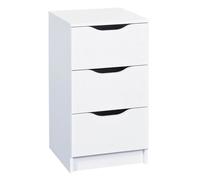 AltoBuy Jenny Blanc - Chiffonnier 3 Tiroirs Coloris Blanc