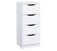 JENNY BLANC - Chiffonnier 4 Tiroirs Coloris Blanc