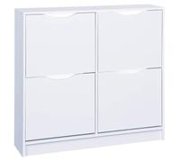 JENNY - Meuble à Chaussures Blanc 4 Compartiments - Altobuy Blanc