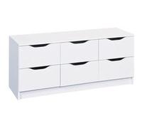 JENNY - Commode 6 Tiroirs Coloris Blanc - Altobuy Blanc