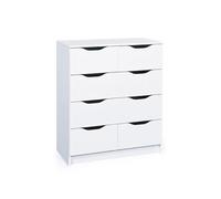 JENNY - Commode 8 Tiroirs Coloris Blanc - Altobuy Blanc