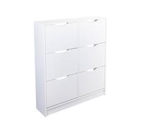 JENNY - Meuble à Chaussures Blanc 6 Compartiments - Altobuy Blanc