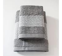 Jenny Sesal Lot de 1 Serviettes Miriam avec Volants en Jacquard, Lot de Deux Serviettes de Bain Visage et invité Dimensions : Visage : 50 x 100 cm. Invité 38 x 58 cm. Doux au Toucher (Gris foncé)