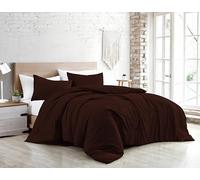 Jenny Sesal Parure de lit - Couleur Unie - 100% Pur Coton - Fabriqué en Italie - 1 Place et demie - Parure de lit + taies d'oreiller (Moro, Simple)