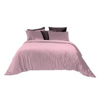 Jenny Sesal Parure de lit en Velours Sophia Couette Douce et élégante Velours sur Le Dessus et Microfibre sous - Ensemble de Couette et taies d'oreiller (Double, Rose Ancien)