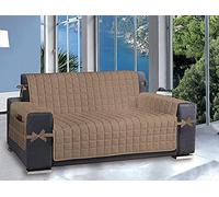 Jenny Sesal Protège-canapé Splendor avec Poches latérales de Rangement avec Rembourrage 100% Polyester (4 Places; 3 Places) (Taupe, 4 Places)