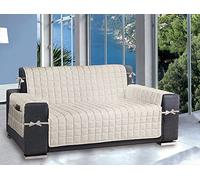 Jenny Sesal Protège-canapé Splendor avec Poches latérales de Rangement avec Rembourrage 100% Polyester (4 Places; 3 Places) (crème, 2 Places)
