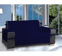 Jenny Sesal Protège-canapé Splendor avec Poches latérales de Rangement avec Rembourrage 100% Polyester (4 Places; 3 Places) (Bleu, 3 Places)