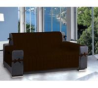Jenny Sesal Splendor Protège-canapé avec Poches latérales de Rangement avec Rembourrage 100% Polyester (4 Places; 3 Places) (Marron, 2 Places)