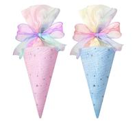 Jennytim Lot de 2 sacs cadeaux pour le premier jour d'école pour garçons et filles, sacs d'école, sacs à bonbons, sacs à confettis pour la rentrée des classes