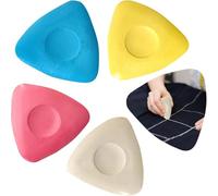 Jennytim Lot de 4 craies de couture triangulaires - Craies à coudre faites maison, incassables et durables - Idéal pour les couturiers, pour marquer divers tissus, cuir et artisanat