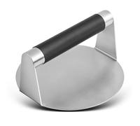 Jennytim Presse à hamburger Smash en 100 % acier inoxydable - Diamètre : 16 cm - Surface anti-adhésive pour un smashing parfait avec un bon point de pression (pour barbecue et poêle)
