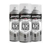 JENOLITE Apprêt universel auto-mordançant Peinture en aérosol | GRIS | Apprêt haute performance pour surfaces difficiles | Aluminium, acier galvanisé, plastique GRP inoxydable acier | 3 x 400ml