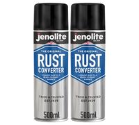 JENOLITE Convertisseur de Rouille Spray | 2 x 500ml | Traitement Antirouille pour Métal | Antirouille Carrosserie | à Base d'Époxy Convertisseur de Rouille