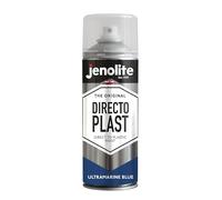 JENOLITE Directoplast Peinture en aérosol brillante | BLEU OUTREMER | 400 ml | Peinture en aérosol multi-surfaces | Pour tous types de plastique | Aucun apprêt requis | Ral 5002