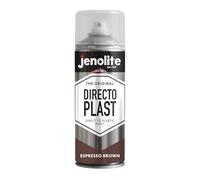 JENOLITE Directoplast Peinture en aérosol brillante | BRUN EXPRESSO | 400 ml | Peinture en aérosol multi-surfaces | Pour tous types de plastique | Aucun apprêt requis | Ral 8017