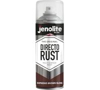 JENOLITE Directorust Bombe Peinture Brillante | BRUN EXPRESSO | 400ml | Peinture Aérosol Anti-Rouille Pour Métal | Peinture Aérosol Brillante Multi-Surfaces Pour Bois, Métal, Plastique | RAL 8017