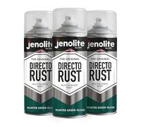 JENOLITE Directorust Bombe Peinture Brillante | VERT CHASSEUR | 3x400ml | Peinture Aérosol Anti-Rouille Pour Métal | Peinture Aérosol Brillante Multi-Surfaces Pour Bois, Métal, Plastique | RAL 6028
