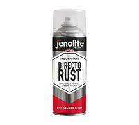 JENOLITE Directorust Peinture en aérosol finition satinée | ROUGE CRAMOISI | 400ml | Peinture antirouille pour métal | Peinture en aérosol multi-surfaces : métal, bois, plastique | RAL3027