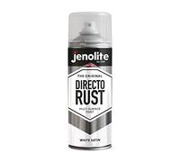 Jenolite Directorust Peinture en spray - Blanc - Application directe sur la rouille - apprêt, sous-couche et couche de finition - Satiné - 400 ml (RAL 9016)