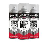 JENOLITE Directorust Peinture satinée | ROUGE POURPRE | Peinture en aérosol multi-surfaces | Bois, le Métal, le Plastique, la Céramique et les Surfaces Rouillées | 3 x 400ml | RAL 3027
