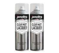 JENOLITE Laque Mate Transparente | FINITION CRISTALLINE | 2x500ml | Scelle, protège et améliore | Multi-surfaces | Résistant aux UV et non jaunissant | Coffre-fort intérieur et extérieur