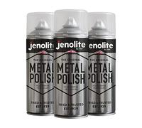 JENOLITE Lot de 3 bombes aérosol de polissage pour métal - Mousse de polissage de qualité industrielle - Convient pour laiton, cuivre, chrome, acier inoxydable et étain - 3 x 400 ml
