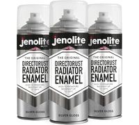 JENOLITE- Peinture pour radiateur. Peinture en spray en émail pour radiateur. Argenté. Contenu : 3 bombe aérosol, à 400ml