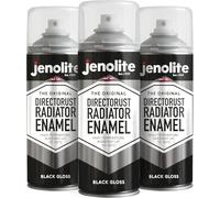 JENOLITE- Peinture pour radiateur. Peinture en spray en émail pour radiateur. Noir. Contenu : 3 bombe aérosol, à 400ml