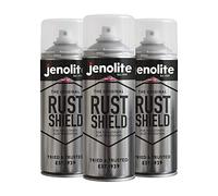 JENOLITE Rust Shield | Vernis Transparent Antirouille en Spray | 3x400ml | Protection Contre la Rouille | Idéal pour Voitures, Motos, Métal Nu, Peinture & Décorations | Résistant aux Intempéries