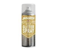 JENOLITE Spray Pailleté Doré Clear Laque - 400 ml - Ajoute une finition scintillante à n'importe quelle surface - les cadres photo, les miroirs, les ornements, Noël