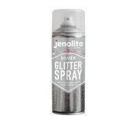 Jenolite Vaporisateur Spray pailleté argent - Parfait pour cadres, ornements, sculptures, décorations de Noël et Loisirs créatifs - 400 ml