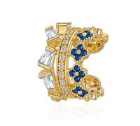 Jenosy Boucles d'oreilles dorées pour femme - Sans piercing - Plaqué or 14 carats - Oxyde de zirconium - Bijou fait à la main - Cadeau pour femme, Moyen, Laiton, Pas de pierre précieuse