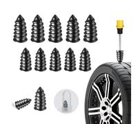JENPECH Clous de réparation de pneus en caoutchouc avec colle, kit de réparation de bouchon de pneu de voiture, en libre-service, clou de réparation de pneu sous vide pour voiture, moto, camion