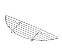 JENPECH Grille de cuisson demi-lune - Résistante à la chaleur - Réutilisable - En acier inoxydable - Antiadhésive - Pour le camping - L