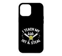J'enseigne à ma mère Hit & Steal Softball à Mes Enfants Coque pour iPhone 12 Pro Max
