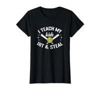 J'enseigne à ma mère Hit & Steal Softball à Mes Enfants T-Shirt Graphique avec Valeur
