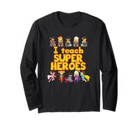 J'enseigne à Super Heroes Comic Book Hero Manche Longue