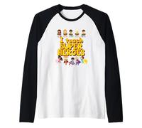 J'enseigne à Super Heroes Comic Book Hero Manche Raglan
