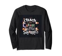 J'enseigne aux Petits écureuils Les Plus Mignons, Une école de professeurs Mignonne et Amusante Manche Longue